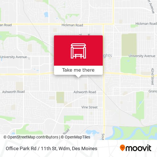 Mapa de Office Park Rd / 11th St, Wdm