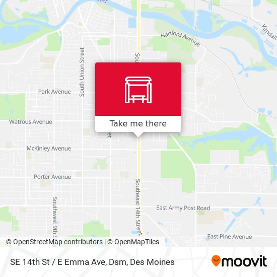 SE 14th St / E Emma Ave, Dsm map