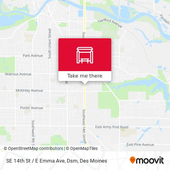 Mapa de SE 14th St / E Emma Ave, Dsm