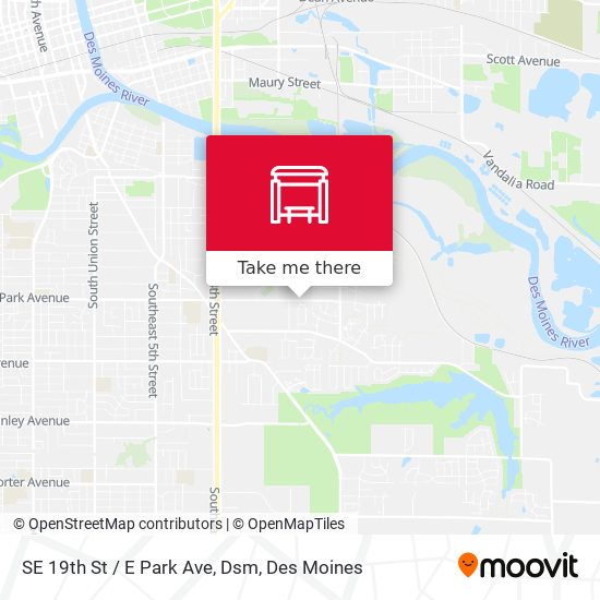 SE 19th St / E Park Ave, Dsm map