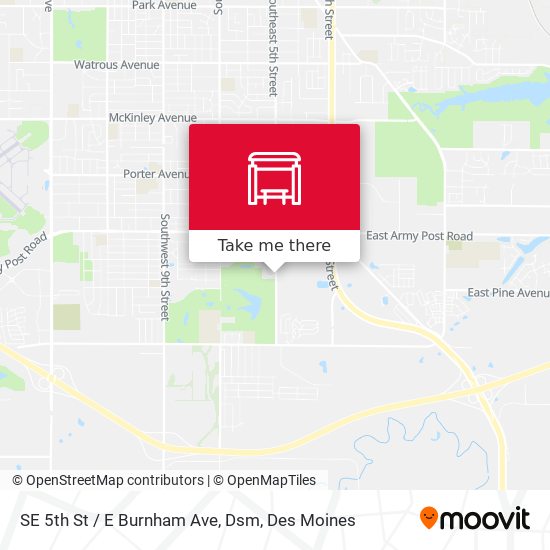 SE 5th St / E Burnham Ave, Dsm map