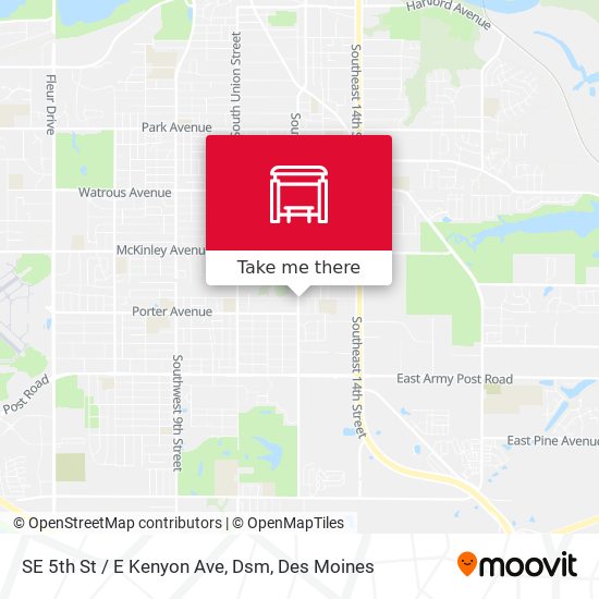 SE 5th St / E Kenyon Ave, Dsm map