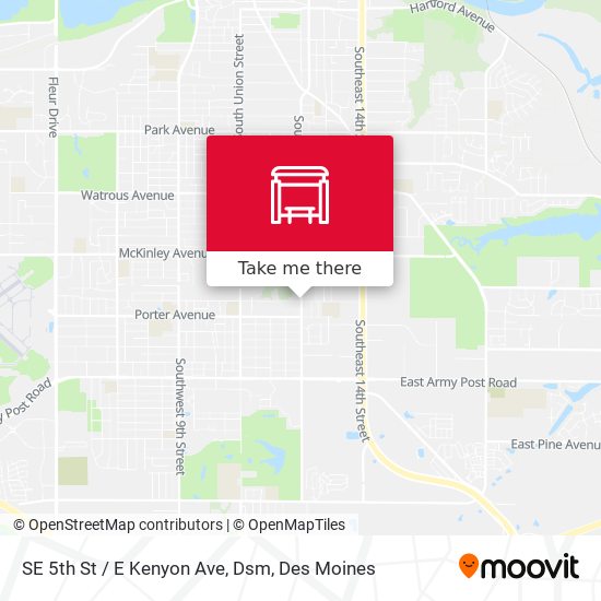 SE 5th St / E Kenyon Ave, Dsm map