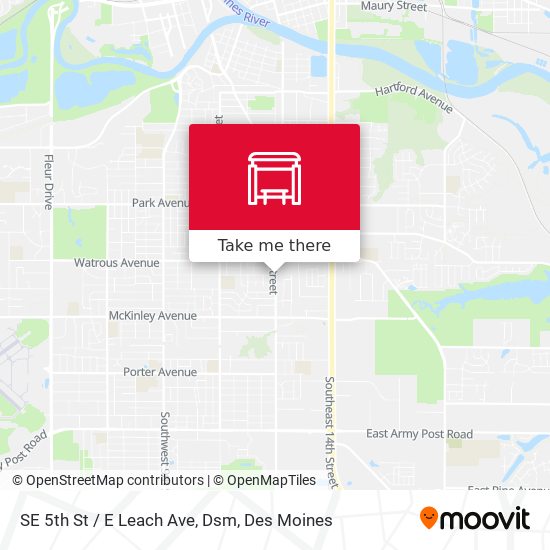 SE 5th St / E Leach Ave, Dsm map