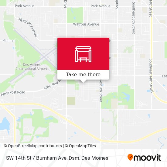 SW 14th St / Burnham Ave, Dsm map