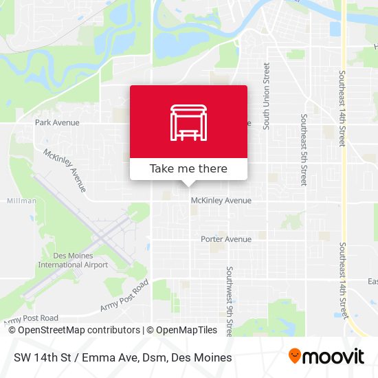 SW 14th St / Emma Ave, Dsm map