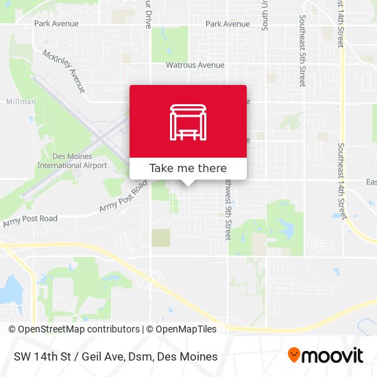 SW 14th St / Geil Ave, Dsm map
