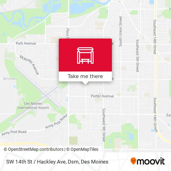 SW 14th St / Hackley Ave, Dsm map