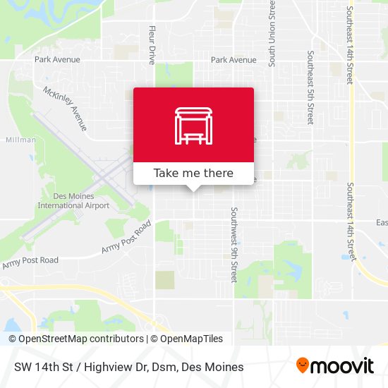 SW 14th St / Highview Dr, Dsm map