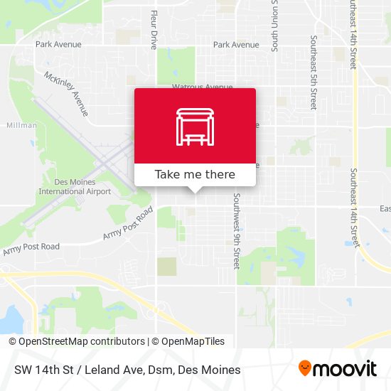 SW 14th St / Leland Ave, Dsm map