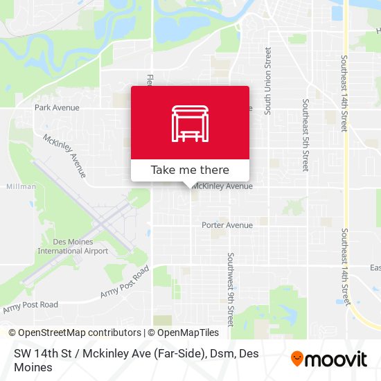 SW 14th St / Mckinley Ave (Far-Side), Dsm map