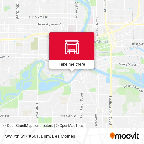 SW 7th St / #501, Dsm map