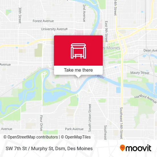 SW 7th St / Murphy St, Dsm map