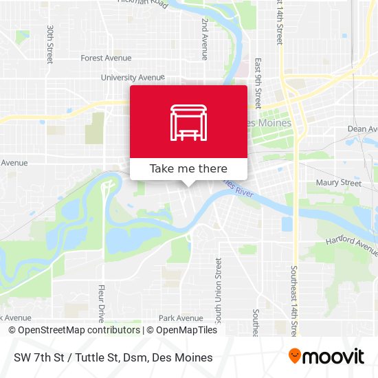 Mapa de SW 7th St / Tuttle St, Dsm