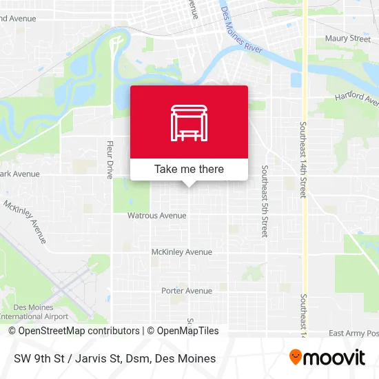 SW 9th St / Jarvis St, Dsm map