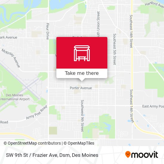 SW 9th St / Frazier Ave, Dsm map