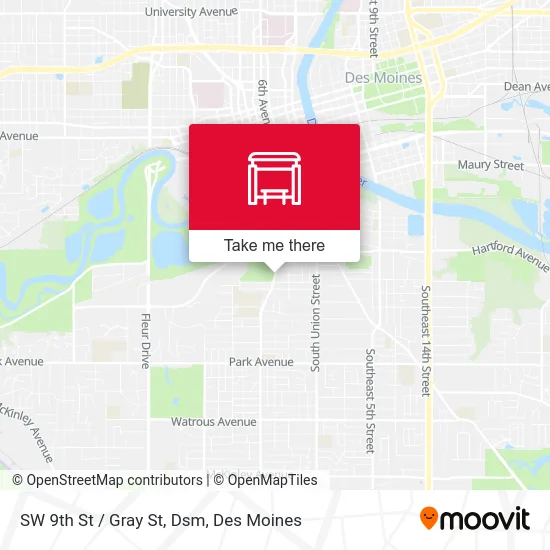 SW 9th St / Gray St, Dsm map