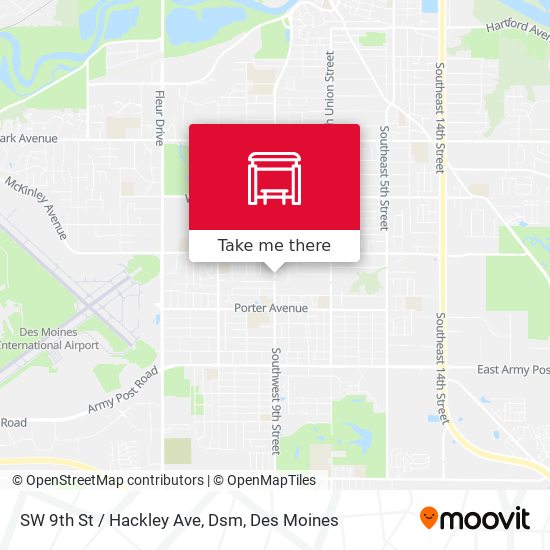 SW 9th St / Hackley Ave, Dsm map