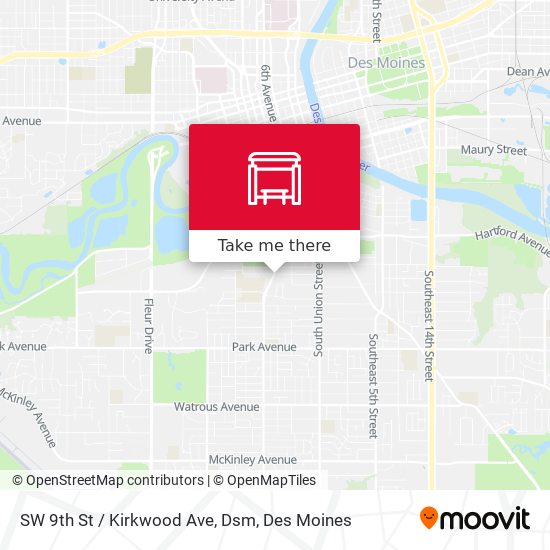 SW 9th St / Kirkwood Ave, Dsm map
