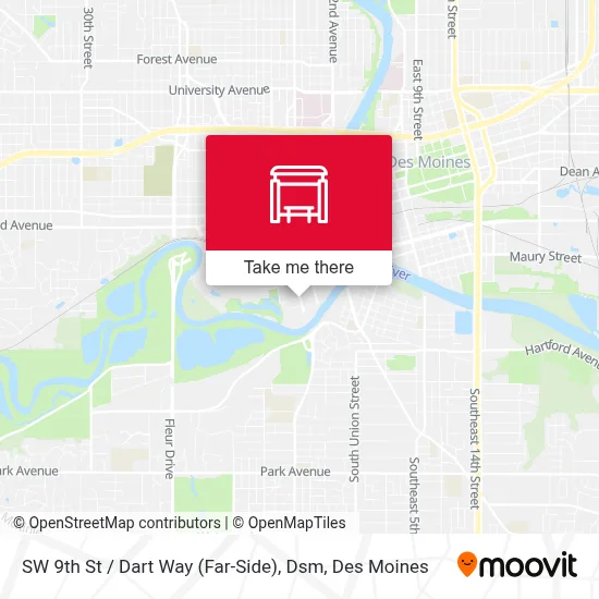 SW 9th St / Dart Way (Far-Side), Dsm map