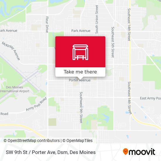 Mapa de SW 9th St / Porter Ave, Dsm