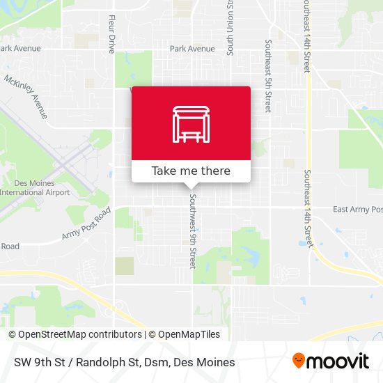 SW 9th St / Randolph St, Dsm map
