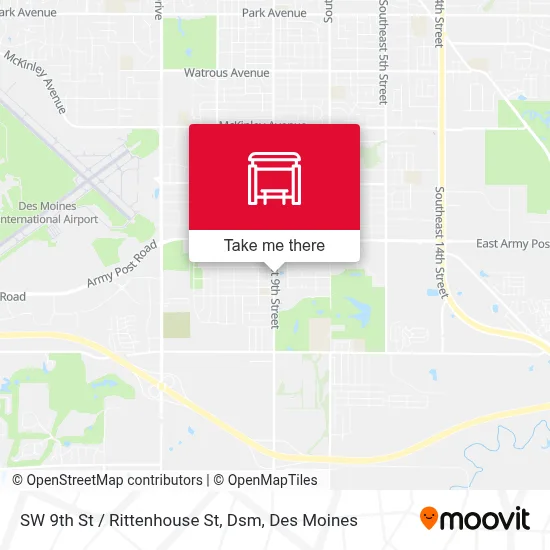 SW 9th St / Rittenhouse St, Dsm map