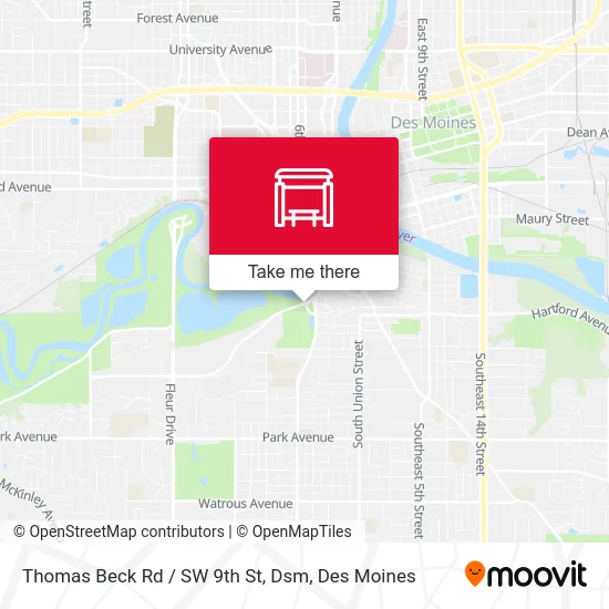 Thomas Beck Rd / SW 9th St, Dsm map