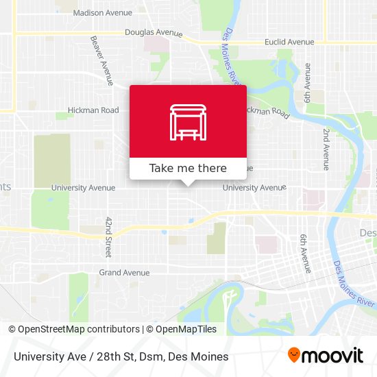 Mapa de University Ave / 28th St, Dsm