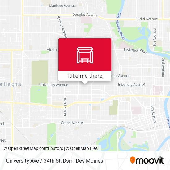 Mapa de University Ave / 34th St, Dsm