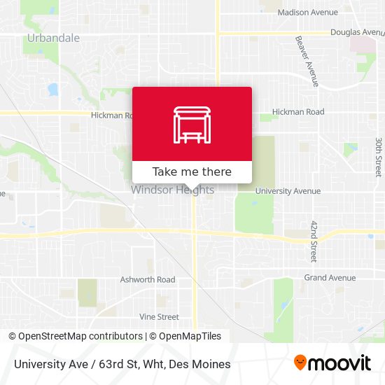 Mapa de University Ave / 63rd St, Wht