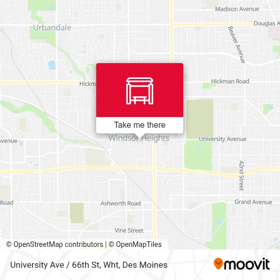 University Ave / 66th St, Wht map