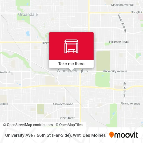University Ave / 66th St (Far-Side), Wht map