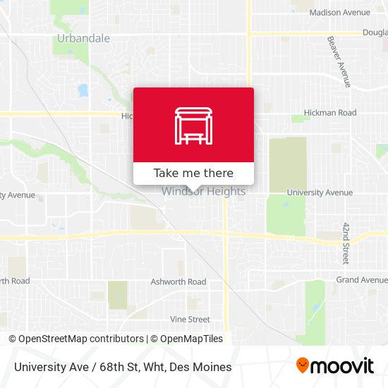 University Ave / 68th St, Wht map