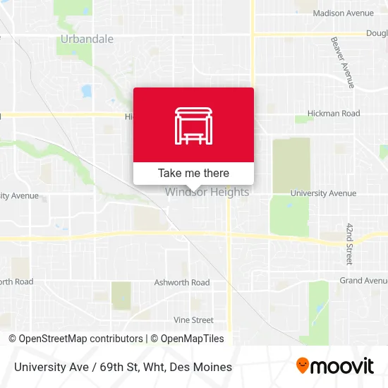 University Ave / 69th St, Wht map