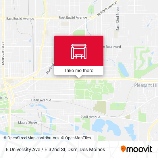 E University Ave / E 32nd St, Dsm map