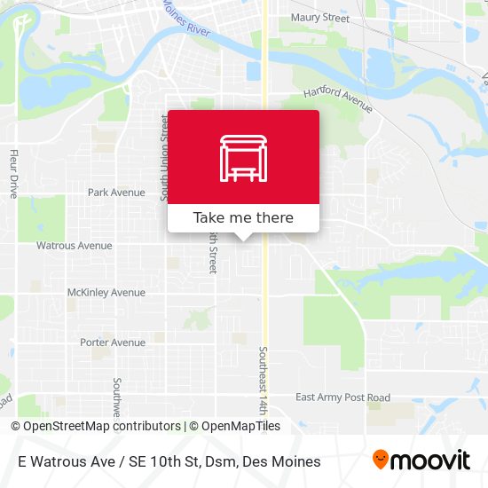 Mapa de E Watrous Ave / SE 10th St, Dsm