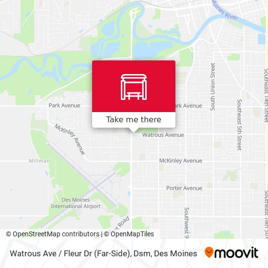 Watrous Ave / Fleur Dr (Far-Side), Dsm map