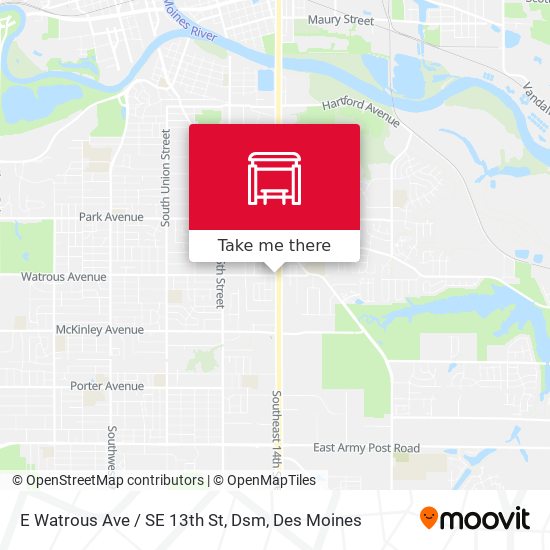 Mapa de E Watrous Ave / SE 13th St, Dsm