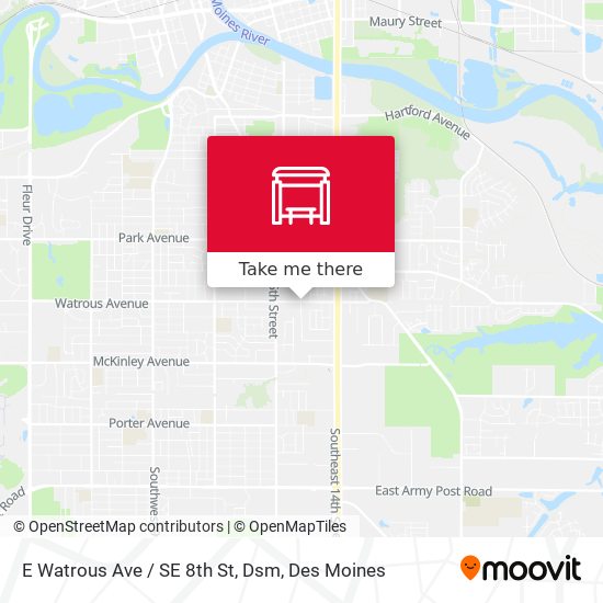 Mapa de E Watrous Ave / SE 8th St, Dsm
