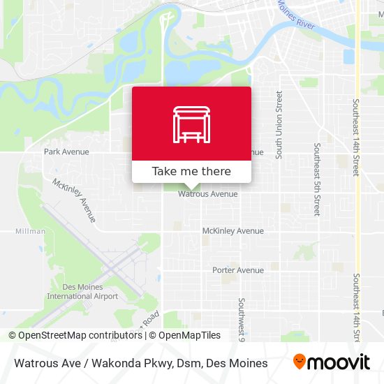 Watrous Ave / Wakonda Pkwy, Dsm map