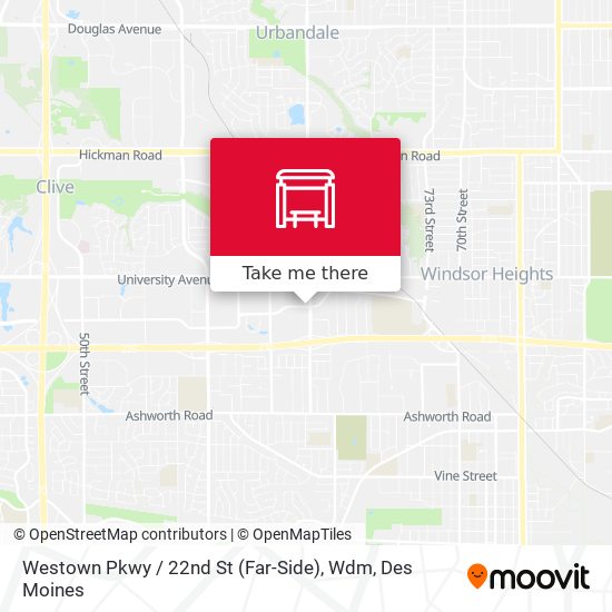 Westown Pkwy / 22nd St (Far-Side), Wdm map