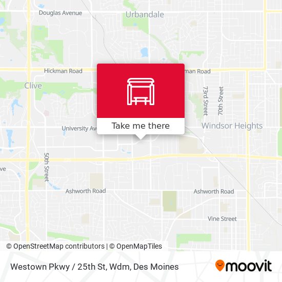 Westown Pkwy / 25th St, Wdm map