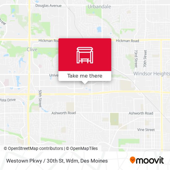 Westown Pkwy / 30th St, Wdm map