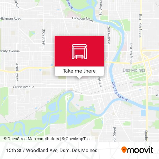 15th St / Woodland Ave, Dsm map