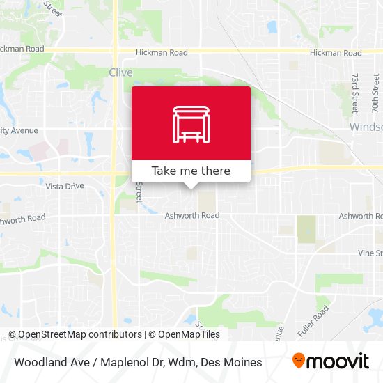 Mapa de Woodland Ave / Maplenol Dr, Wdm