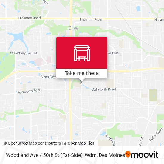 Woodland Ave / 50th St (Far-Side), Wdm map