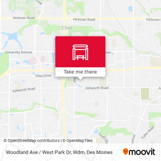 Mapa de Woodland Ave / West Park Dr, Wdm