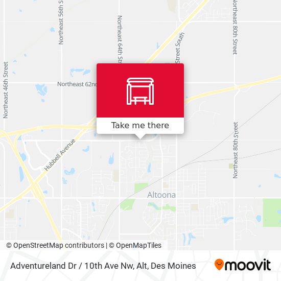 Mapa de Adventureland Dr / 10th Ave Nw, Alt