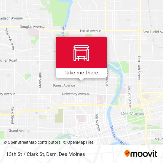 Mapa de 13th St / Clark St, Dsm